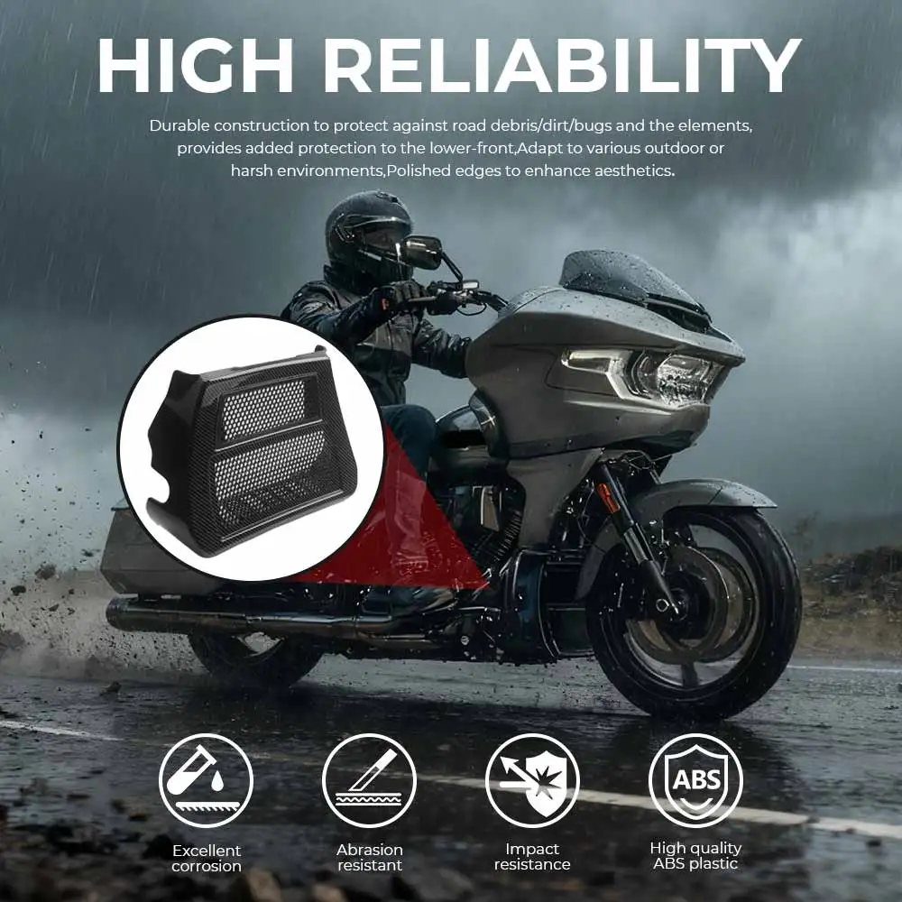 For Harley CVO Street Glide FLHXSE 2023 2024 2025 1pcs Fairing Front Spoilers Radiator Chin Cover Black - view 2