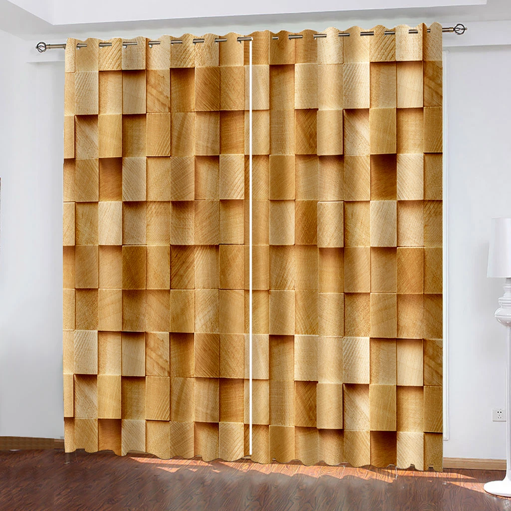 Beautiful Photo Fashion Customized 3D Curtains High quality custom 3d curtain fabric brick curtains