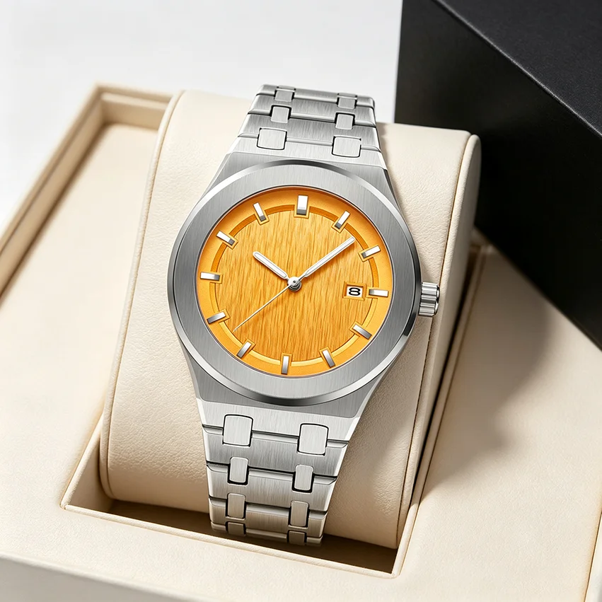 Image of Neue Modische Herren-Quarzuhr mit Einfachem Rundzifferblatt, Bunte Legierungs-Herrenuhr, Männliche Armbanduhr, Relógios Masculino, Reloj Hombre
