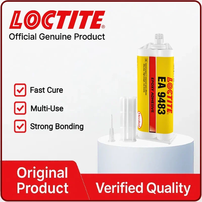 LOCTITE EA9483 Adhesivo epoxi 50 ml, 2 partes, curación de temperatura ambiente, mezclador estático, unión estructural para metal/plástico/compuesto
