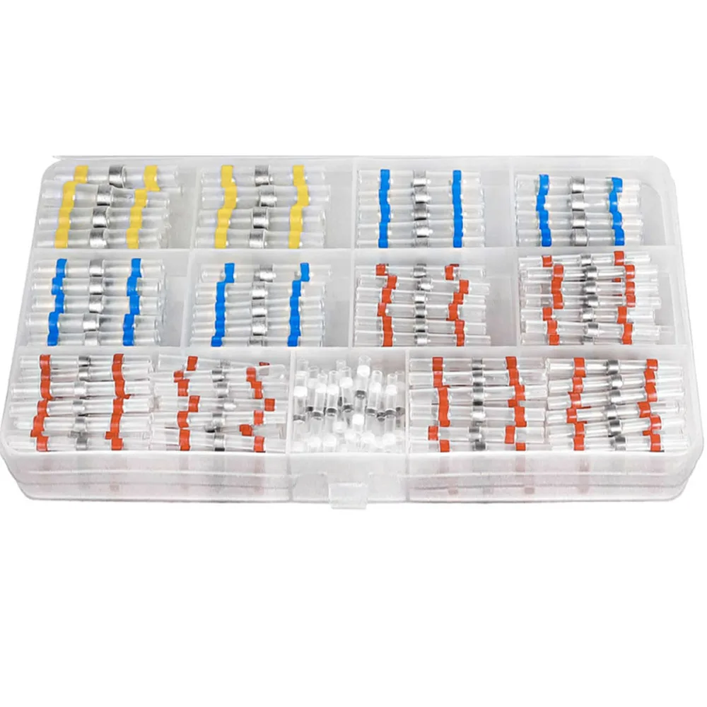 

223 шт. соединители для проводов с паяным уплотнением-разъемы для термоусадочных проводов, водонепроницаемый комплект соединителей для припоя, изолированные клеммы, провод