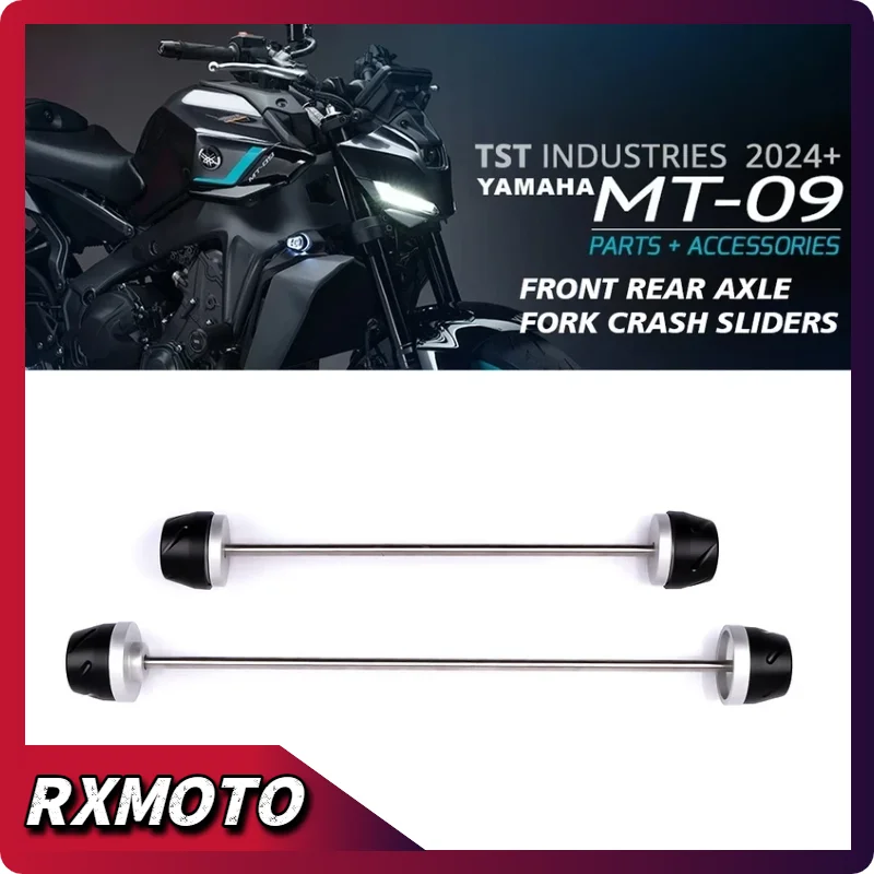 

MT-09 передняя и задняя вилка, слайдеры, защита колес для Yamaha MT-09 SP GNE4 2024 2025, аксессуары для мотоциклов, аварийная ось