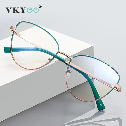 VICKY, gafas de lectura graduadas con forma de ojo de gato para mujer, miopía, hipermetropía para mujer CR39, montura de gafas ópticas antiluz azul 3083