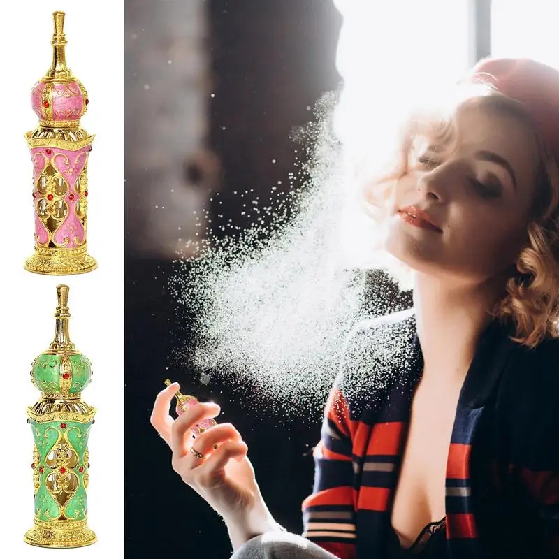 Arabian Perfume Bottles Fragrance Atomiser Mini Refillable Portable Glowing Spray Bottle Special Luxury Ramadan & Eid Gift