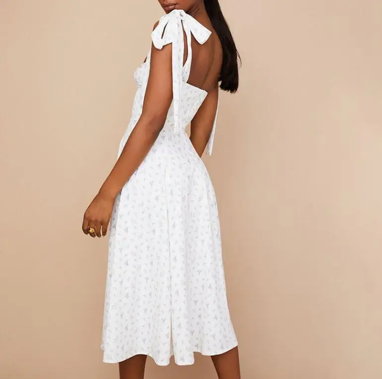 ชุดเดรสลายดอกไม้ยาวปานกลาง สไตล์เซ็กซี่ ผ่าข้าง มีสายคาดเอว ดีไซน์ทันสมัย เหมาะสำหรับใส่ไปทำงาน ทรงเอไลน์ เอวสูง