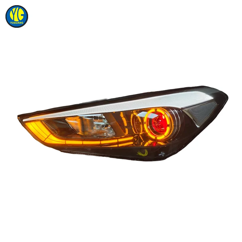 For Hyundai TUCSON 2015 2016 2017 2018 Car Accessories LED Head Light Headlights Upgrade Demon Eyes Headlamp Head Lamps