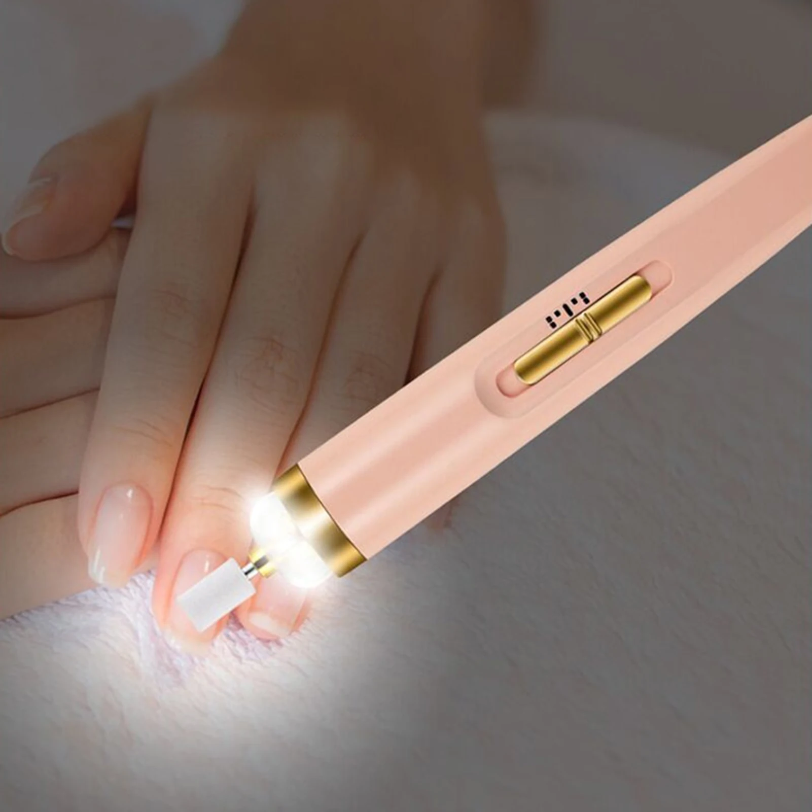 

Electric Nail Polishing Machine Adjustable Speed Machine with 5 Grinding Tips for Home DIY and Nail Salon
