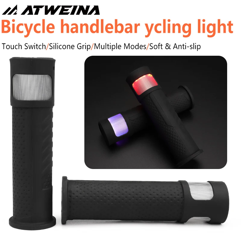 

ATWEINA велосипедный регулируемый чехол на руль MTB дорожный велосипед противоскользящий светящийся руль силиконовые аксессуары для велосипеда руль