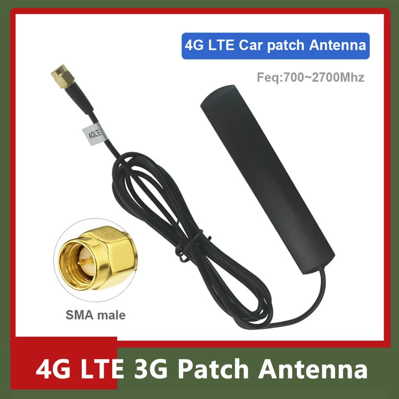 2Pcs 4G LTE Patch Antenna 700-2600MHz 5dbi 3G WIFI Antenna with TS9 Connector with 3M extension cable for modem /Router