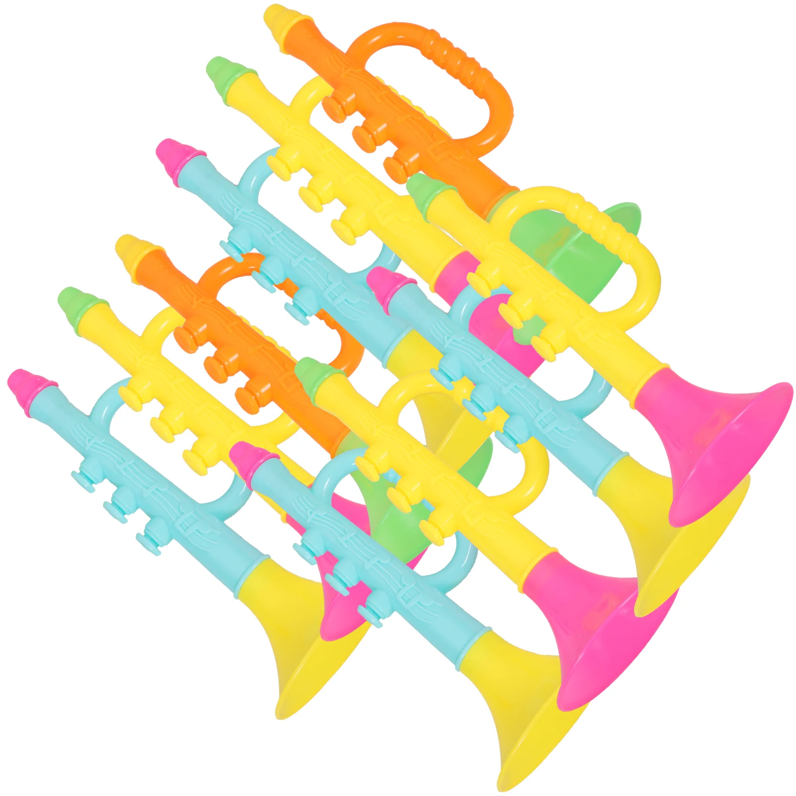 10 Pcs Saxophone Children's Trumpet Toy Musical Learning Toys Educational Horn Kids Instrument Party Props