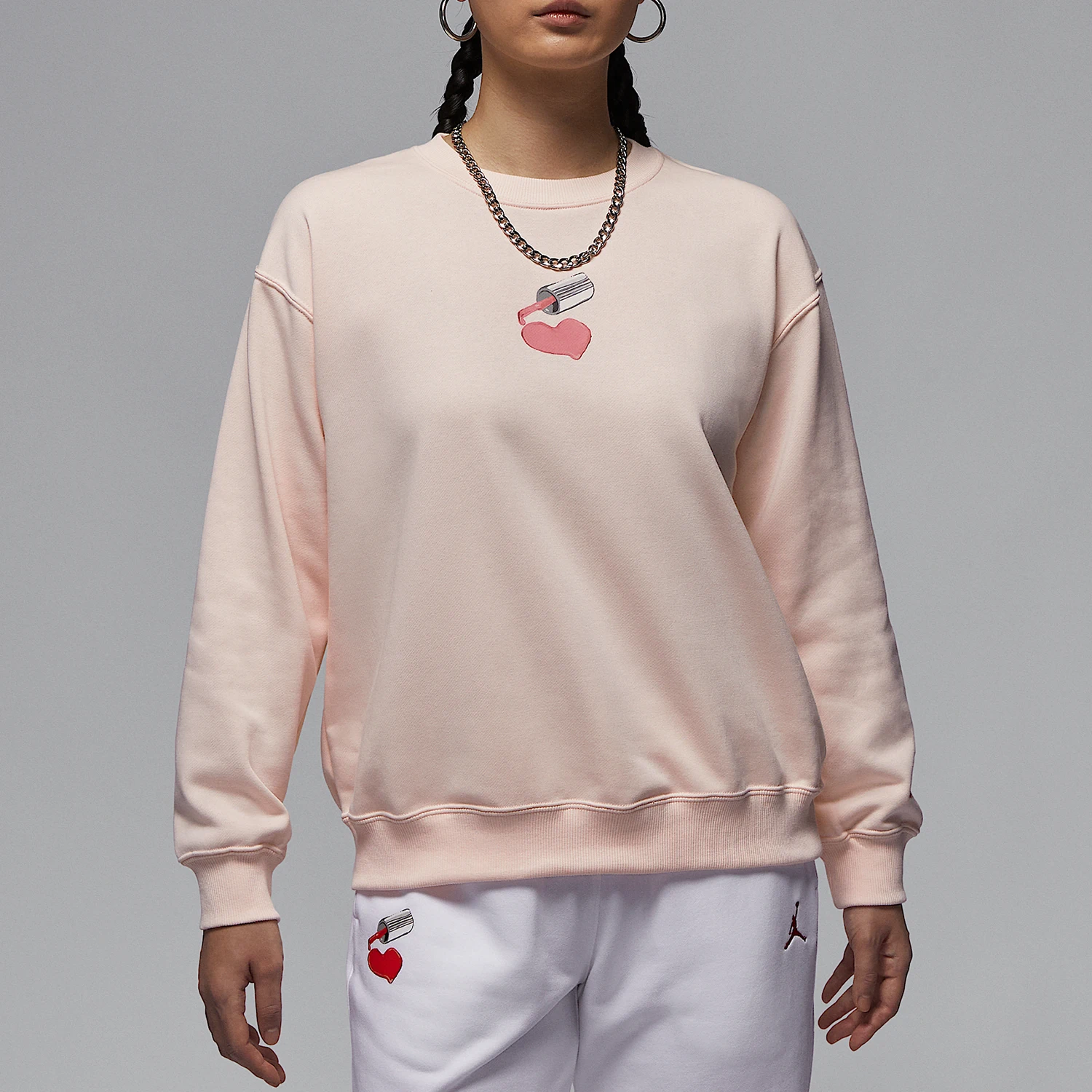 

Nike Official Authentic Jordan Women's Round Neck Trendy Knitted Loose Sweatshirt HV9371-838