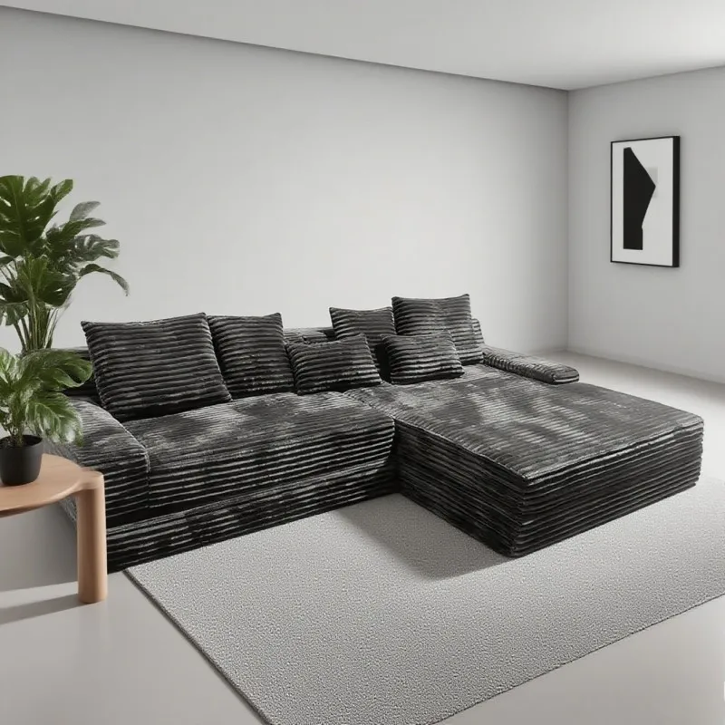 

Modern living room furniture set L-shaped convertible sofa bed combination sofa wholesale sponge compression sponge filling