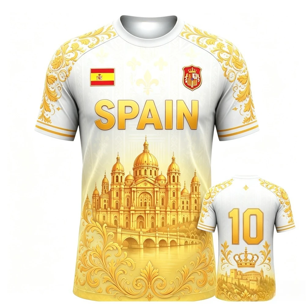 2026 Summer Fashion No.10 Vintage Building Print Soccer Jersey 2 Colors Quick Dry Fan Football Short Sleeve Shirt