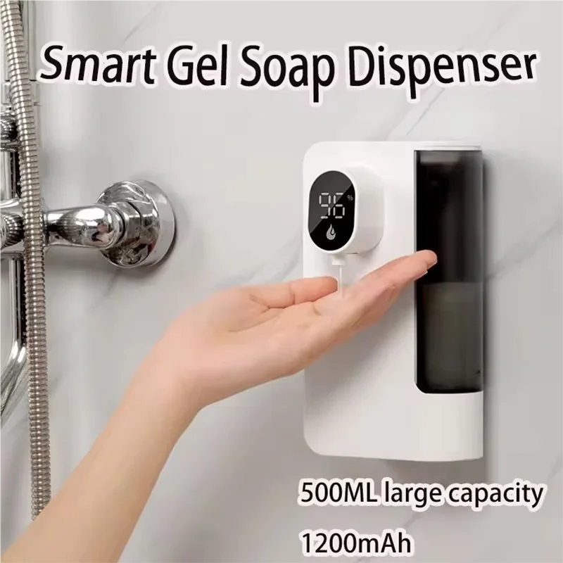 Dispensador de jabón por inducción USB inteligente, detergente para cocina, baño, montado en la pared, para teléfono móvil, lavado por inducción completamente automático