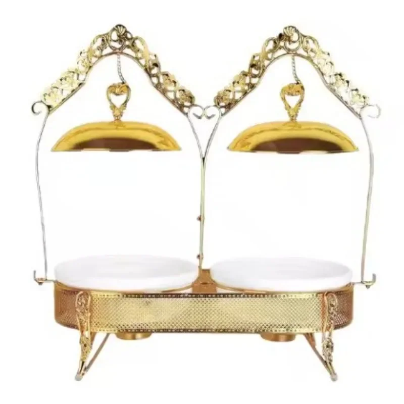 

Cross-border dedicated hotel self-service thermal insulation restaurant golden stainless steel thermal insulation vegetable stov