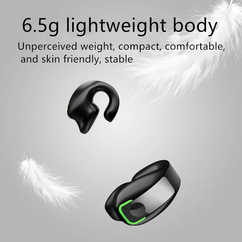 Earphone Clip Wireless Bluetooth Headphone Bone Conduction Headset High Quality TWS Auriculares Sport Noise Canceling With Mic image 3