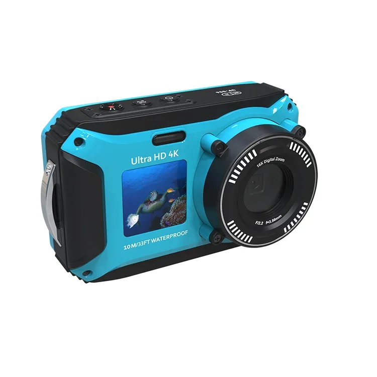 56MP Underwater HD 2.7K Video Recorder Digital Swimming Camera for Snorkeling
