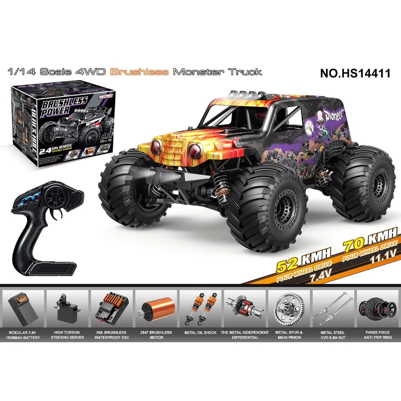 

Радиоуправляемая машина HOSPEED 1:18 бесщеточная, 1:14 с щеточным двигателем, высокоскоростная, полноприводная, внедорожная, 2.4G, полномасштабная модель пикапа для дезерта