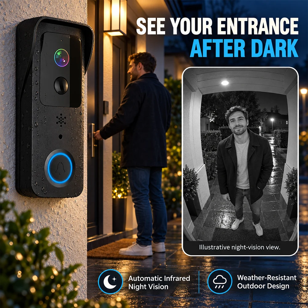 Smart Home Video - SIHAO Умный видеодомофон 1080P WiFi с