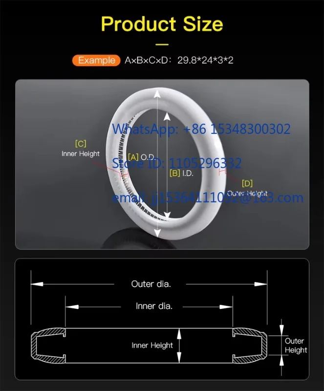 

Sealing ring O-ring gasket, 1064 nanometer BT240 BT230 P-T-F-E white protective window lens