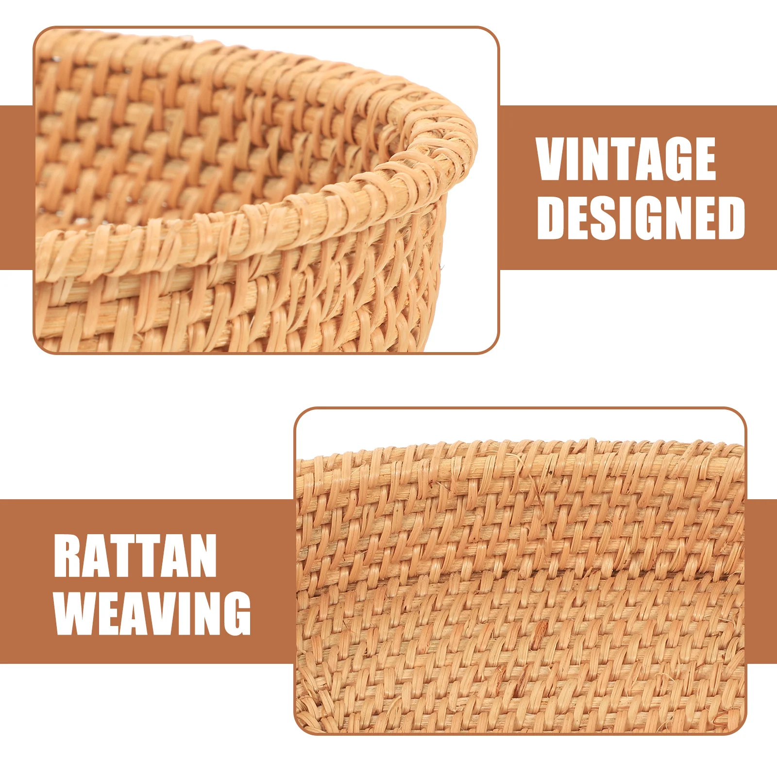 

Premium Hand Woven Fruit Bread Basket Desktop Storage Holder Multi-Function Tabletop Container Home Supplies Kitchen Bar