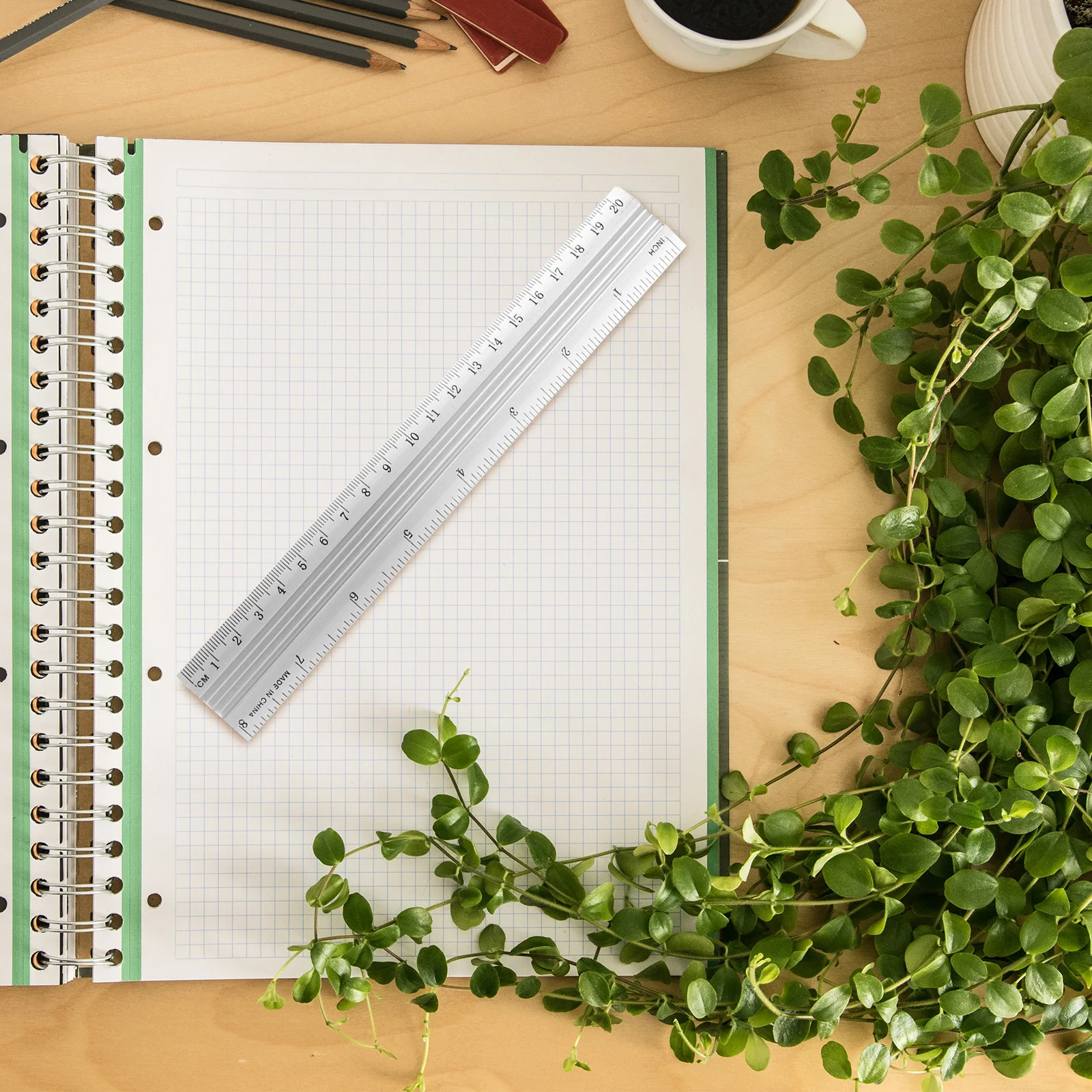 مجموعة مسطرة معدنية مكونة من 3 قطع أدوات قياس خفيفة الوزن محمولة لتصميم الهندسة المعمارية للاستخدام المكتبي