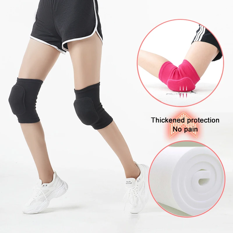 Sports Compression Knee Pads Elastic Knee Protector Thickened Sponge Knee Brace Support for Dancing Training Yoga Protector