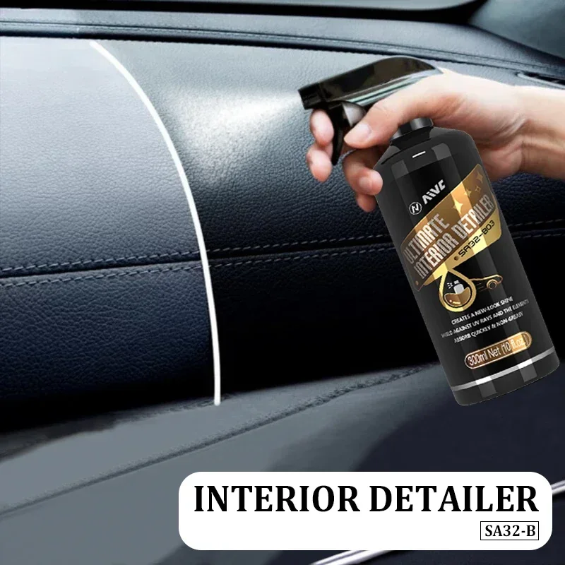 

Car Plastic Restorer AIVC Leather Polish Coating Plastic Parts Refurish Back To Black New Gloss Spray Interior Cleaning Detailer