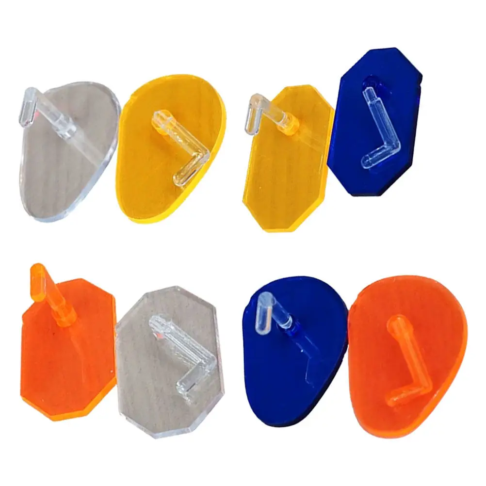 8Pcs Vibrant Color Nail Practice Stand Set Clear Acrylic Nail Art Display Rack for Stable Technique Training and Aesthetic