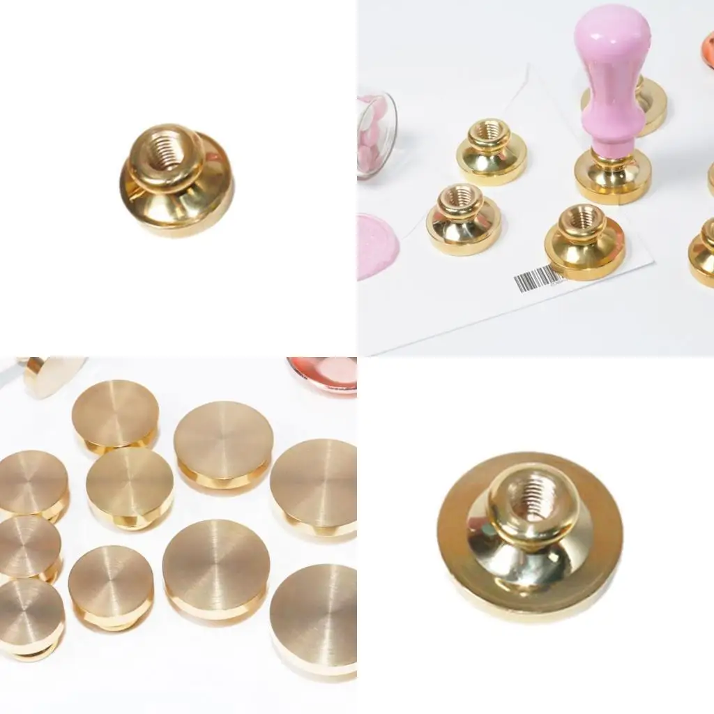

G6KF Blank Sealing Wax Stamp Head Brass Sealing Stamp Wax Seal Stamp Head Replacement for Gift Envelope Sealing Greeting Card