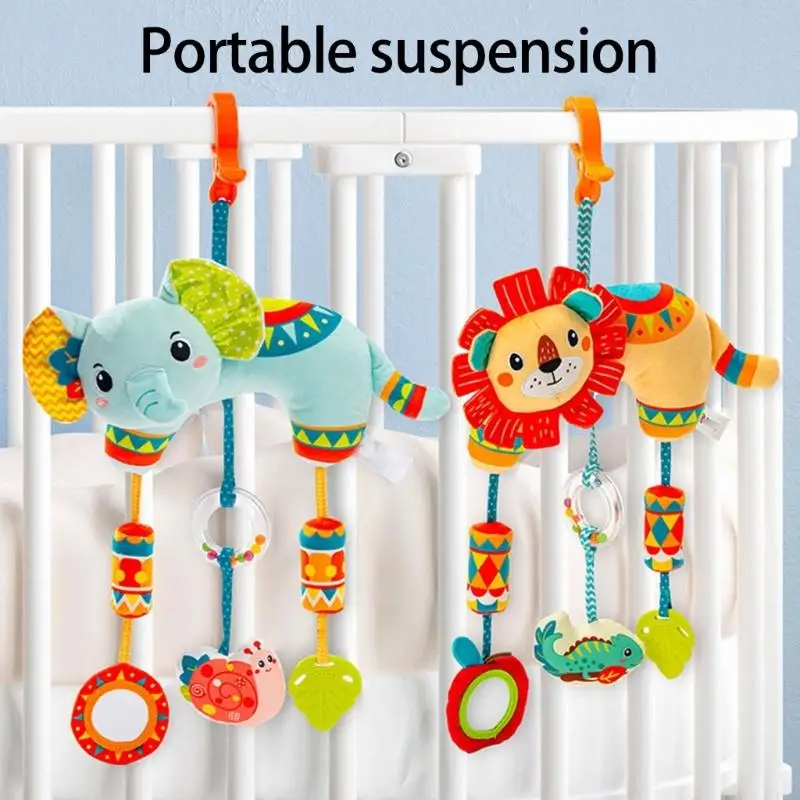 

Soft Plush Stroller Hanging Toy With Gentle Mobile Sounds For Baby Car Soothing And Sensory Development F19F