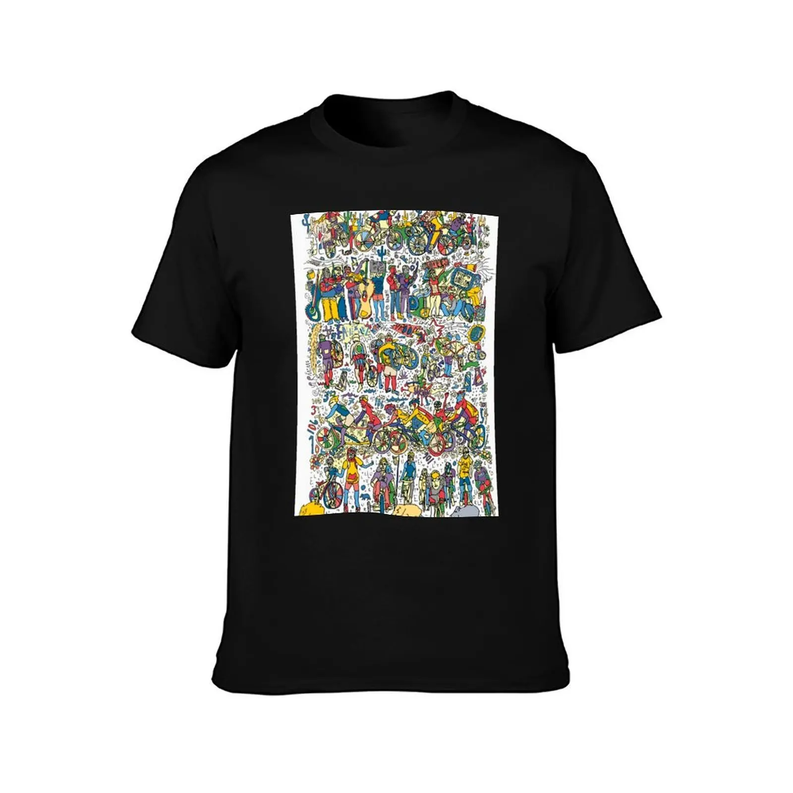 El Tour de Tucson Bike Race- A Tucson Portrait Story (multi color) T-Shirt Worker Basic Short Sleeve Tee T-Shirt