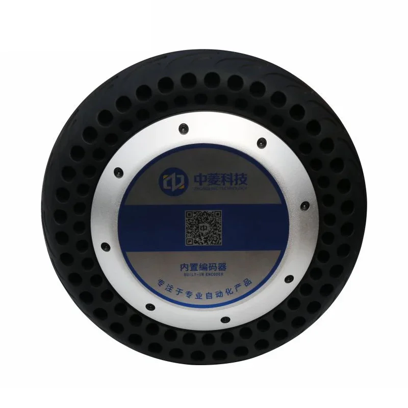 ZLTECH EMC 10inch 24-V48V 800W 60N.m 300kg Load Rubber Tire IP65 Gearless BLDC In Wheel Hub Servo Motor With 4096-wire Encoder