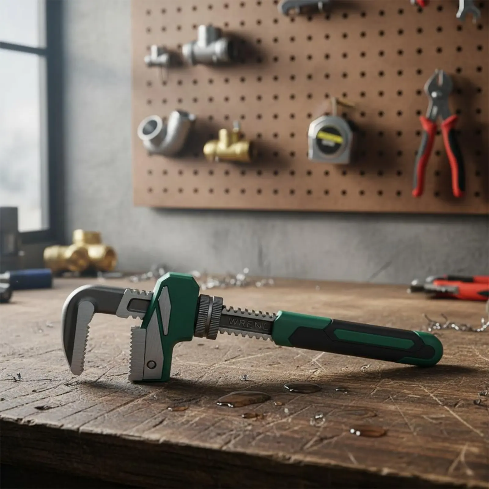 

F-Design Pipe Wrench Manual Use Adjustable Pipe Wrench Hand Tool Quick Adjust Heavy-Duty for Plumbing Repair