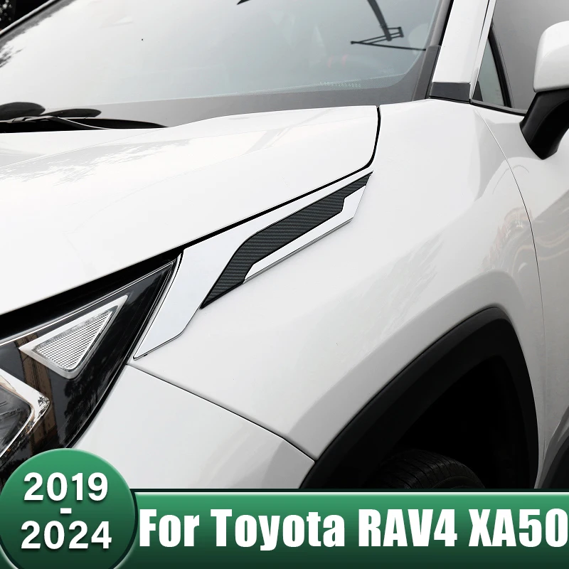 

Car Leaf Board Decoration On Shark Gills Side Trim Strip Sticker For Toyota RAV4 2019 2020 2021 2022 2023 2024 RAV 4 XA50 Hybrid