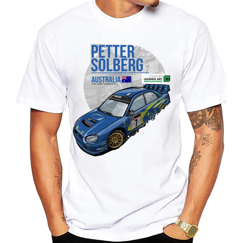 Petter Solberg - 2003 Australia GP Racing T-Shirt New Summer Men Short Sleeve Hip Hop Boy Casual White Tops Car Race Sport Tees