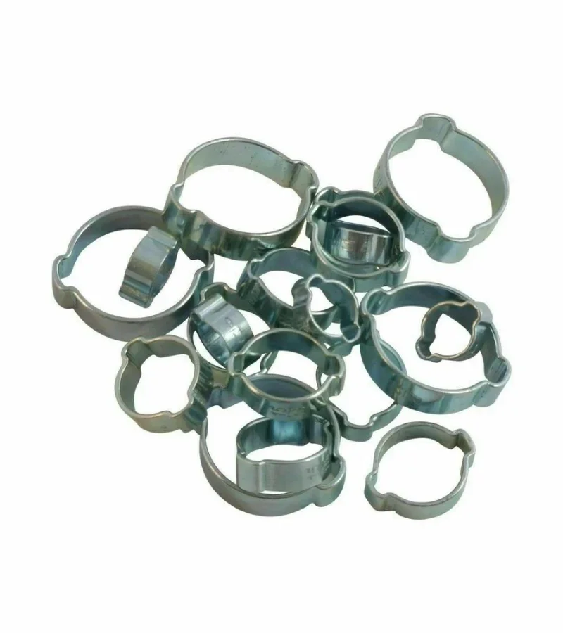 175Pcs 7-27mm Hose Clamp Double Ears Clamp Worm Drive Fuel Water Hose Pipe Clamps Clips Hose Fuel Clamps Kit