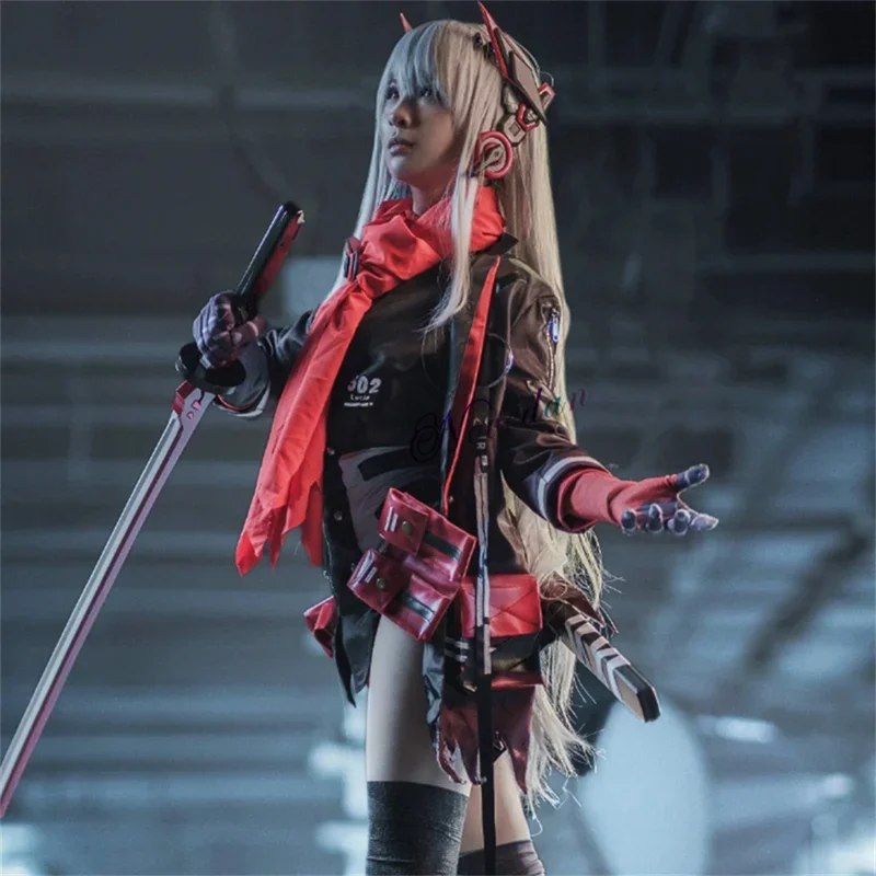 QQ8 لعبة رمادي الغراب معاقبة تأثيري لوسيا قرمزي الهاوية تأثيري حلي موحدة أحذية شعر مستعار أنيمي هالوين زي البدلة Pro5Lk¥