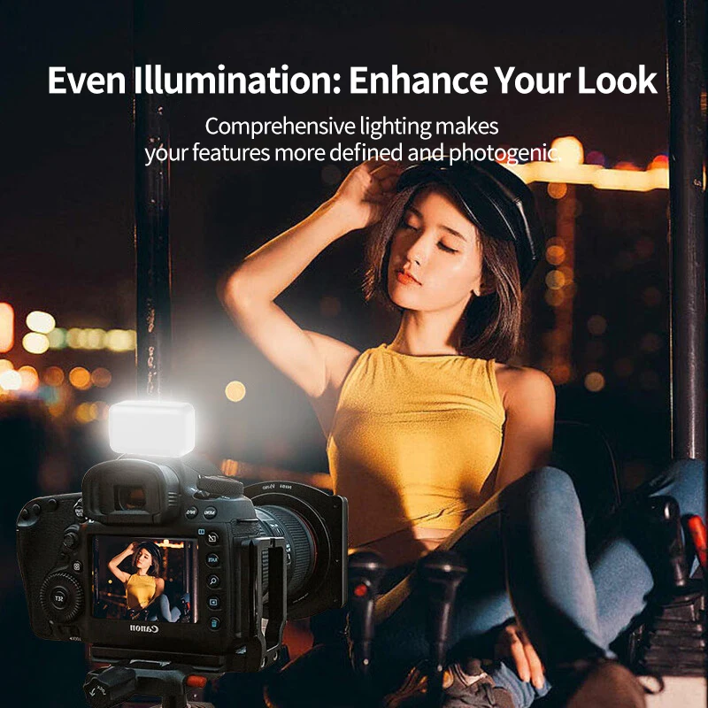 2500K-8000K LED Video Light Portable Convenient Photography On-Phone lighting Cold Shoe For Xiaomi Camera iphone Gopro Vlog Fill