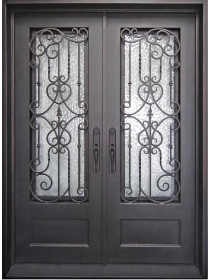 Factory Wholesale Wrought Iron Door Interior Door Iron Gate Designs Sliding Door Wrought Iron Grill Design