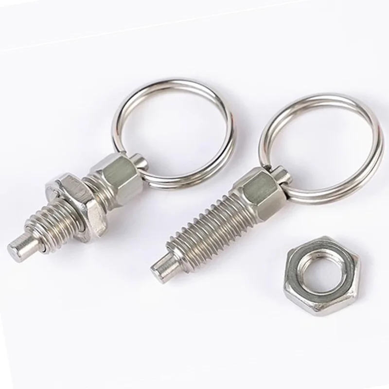 Spring Positioning Lock Pin Pull Ring Knob Plunger Hand Indexing M6 M8 M10 M12 M16