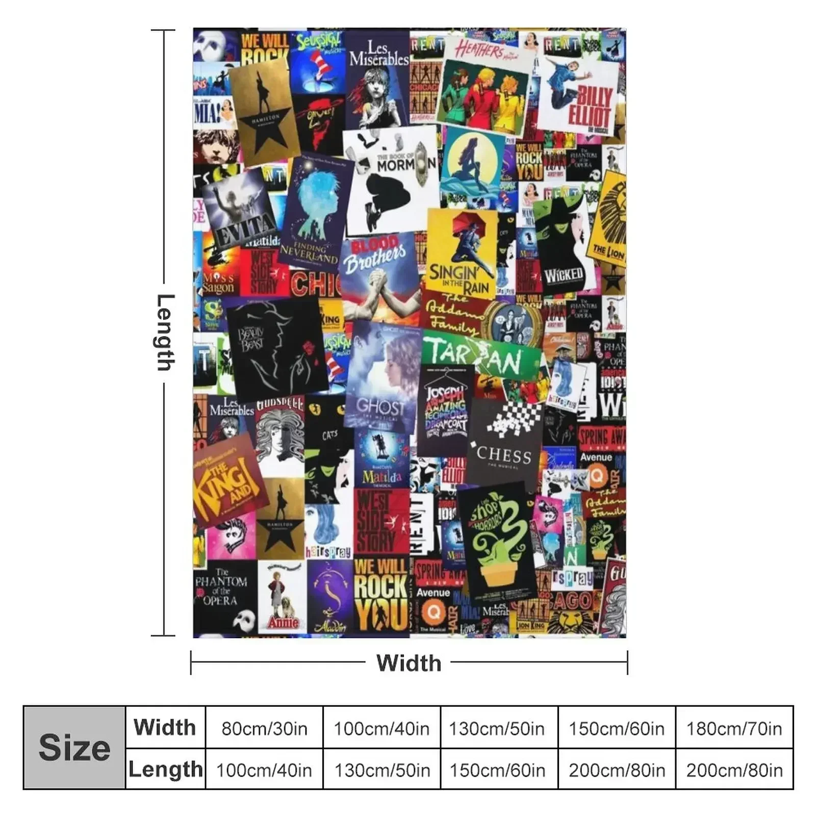 Musicals Collage IV Original Throw Blanket Summer blankets ands Flannels Hairy Blankets