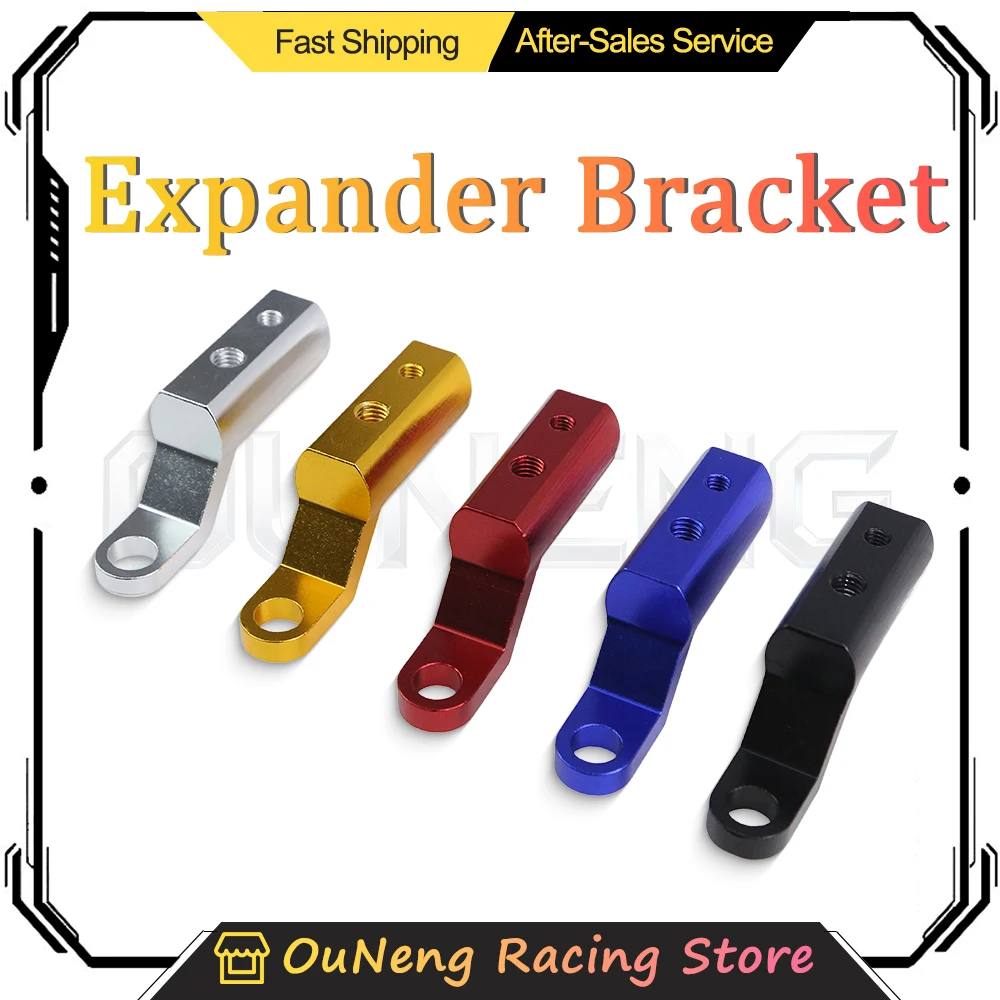 2 Holes Universal Aluminum Rearview Mirror Expander Bracket Adapter Mount Fit Triumph Suzuki Kawasaki Motorcycle
