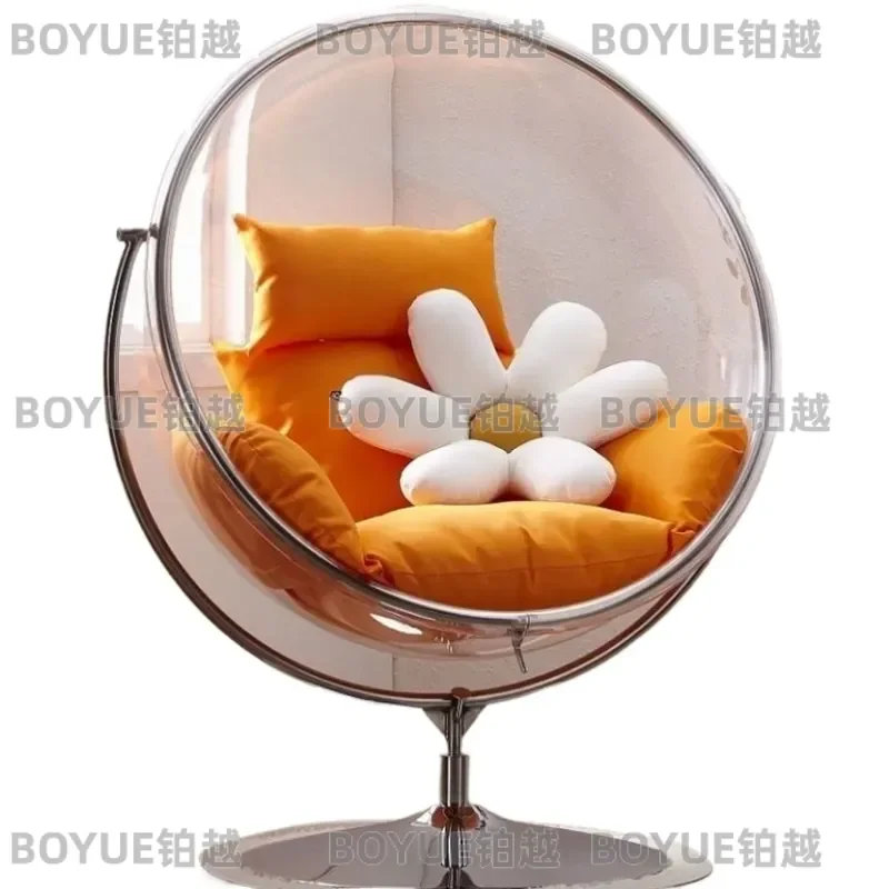 Transparent Acrylic Bubble Hanging Chair Swing Spherical Pod Seat for Home Dormitory Garden Indoor Outdoor Relaxation