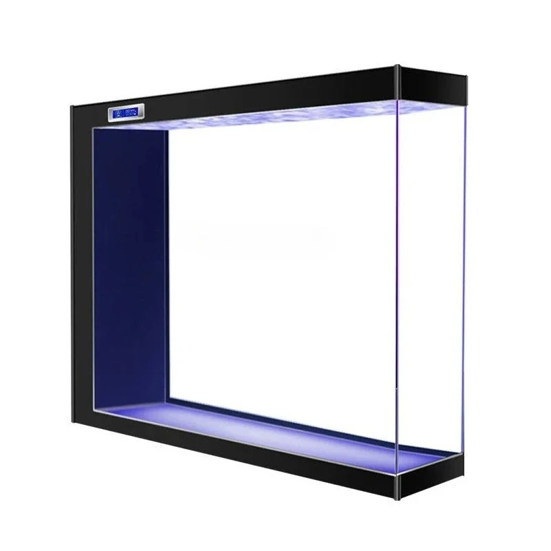 Full Fish Tank New Homehold Full Set of Super White Glass One-Click Drainage Living Room Home a Complete Set of Floor Fish Tan