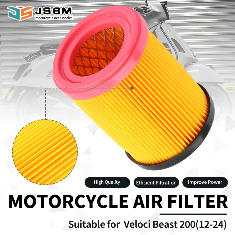 

JSBM Motorcycle Accessories Air Filter For Veloci Beast 200 2012 2013 2014 2015 2016 2017 2018 2019 2020 2021 2022 2023 2024