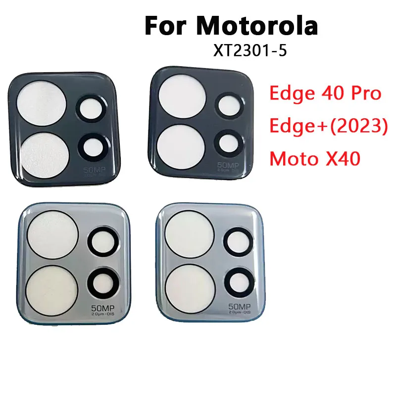 Rear Back Camera Glass Lens For Motorola Edge 40 Pro Edge+Plus 2023 Moto X40 5G XT2301-5 XT230 Replacement With Adhesive Sticker
