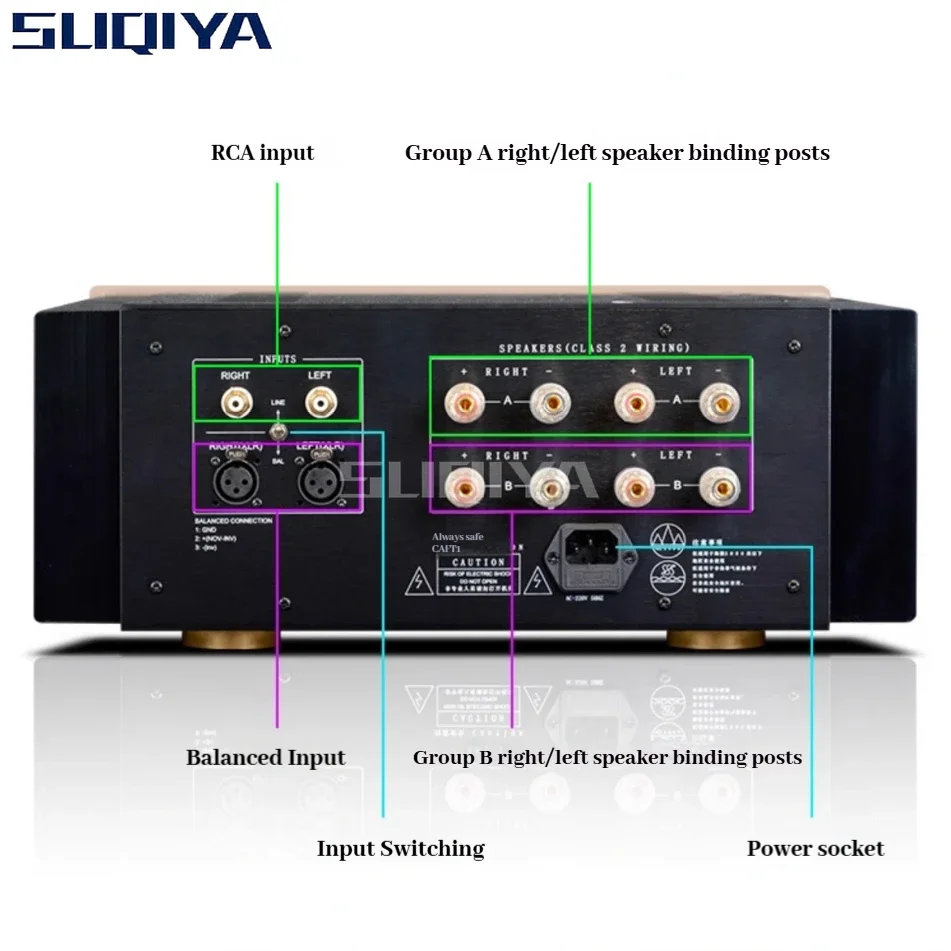SUQIYA-référence Accuphase E-406 classe A et B amplificateur haute puissance Audio domestique HiFi post amplificateur 320W Protection des haut-parleurs