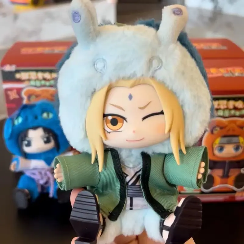 Caja ciega auténtica Eaki Naruto Uzumaki Cute Beast Party V2, muñeco de peluche, caja misteriosa, juguetes de moda, llavero para regalos sorpresa de Navidad