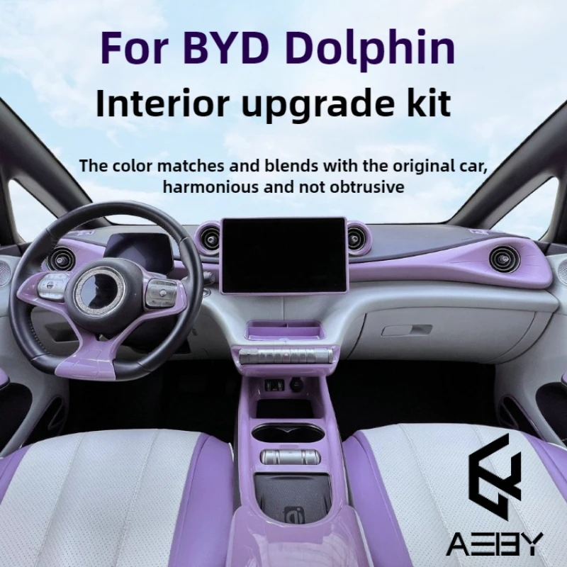 

AEBY For BYD Dolphin 2021-2025 Car Inner Mirror Protective Cover Reading Light Decorative Frame Sticker Auto Interior Accessorie